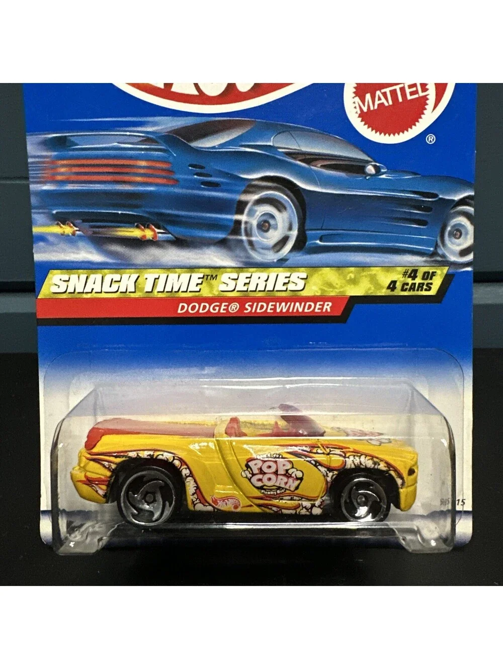 1998 HOT WHEELS® SNACK TIME™ SERIES  DODGE® SIDEWINDER CAR ON A SHELF-WORN CARD